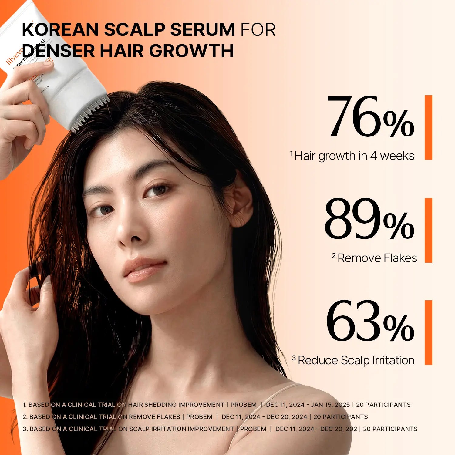 Lilyeve Growturn Hair Growth Serum with Built in Brush for Hair Growth & Thickening Thicker Stronger Hair Strengthening Hair